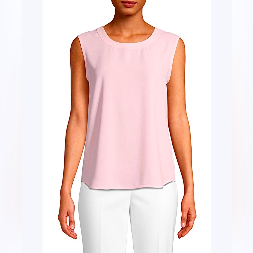 Anne Klein Light Pink Sleeveless Blouse